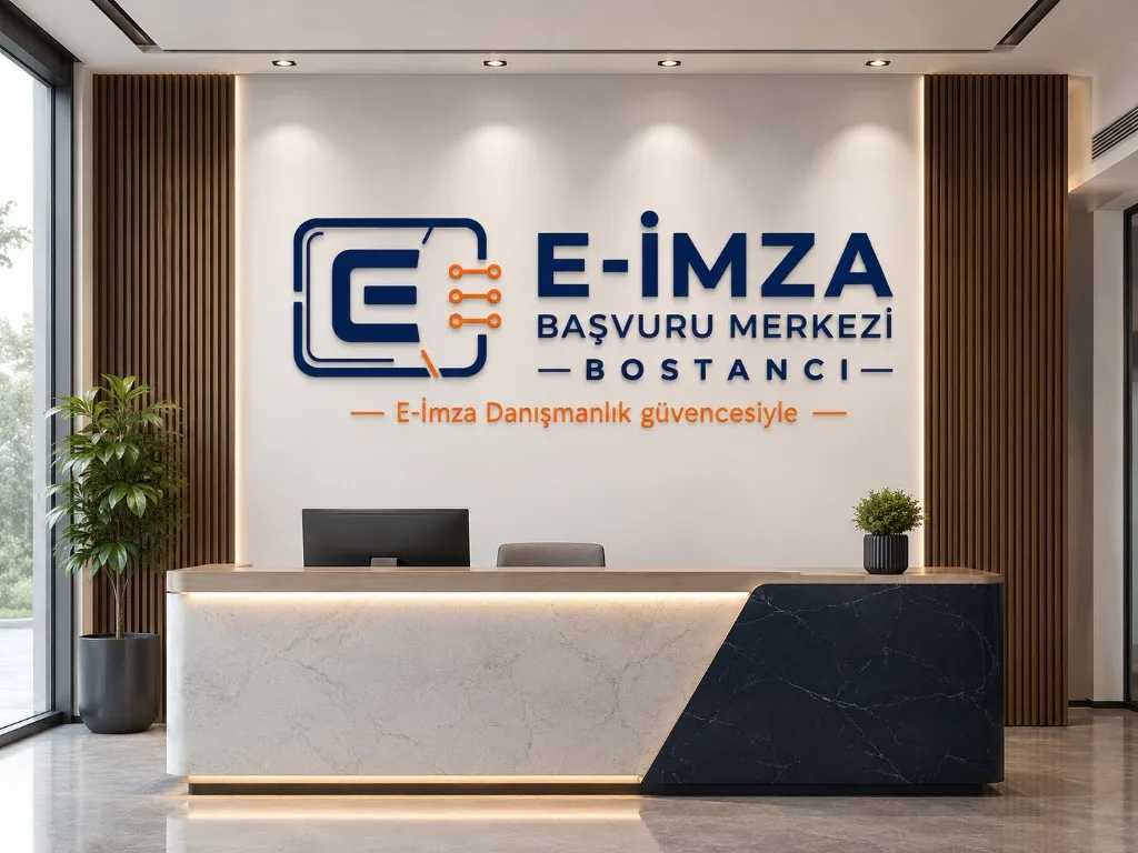 E-İmza Başvuru Merkezi Bostancı resepsiyon ve danışmanlık alanı